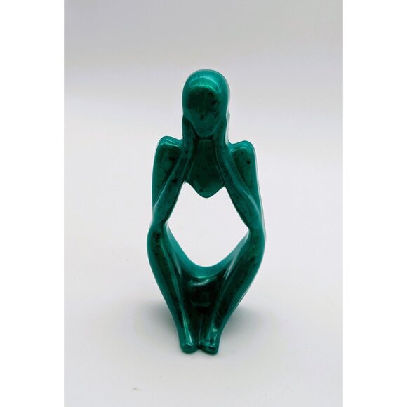 The Thinker Shiny Red & Green Colored Figurines from Resin Handcrafted NEW - Picture 5 of 10